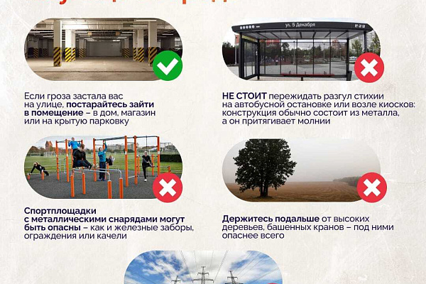 Правила поведения во время грозы